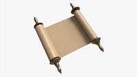 Ancient Scroll With Metal Rods blank 01