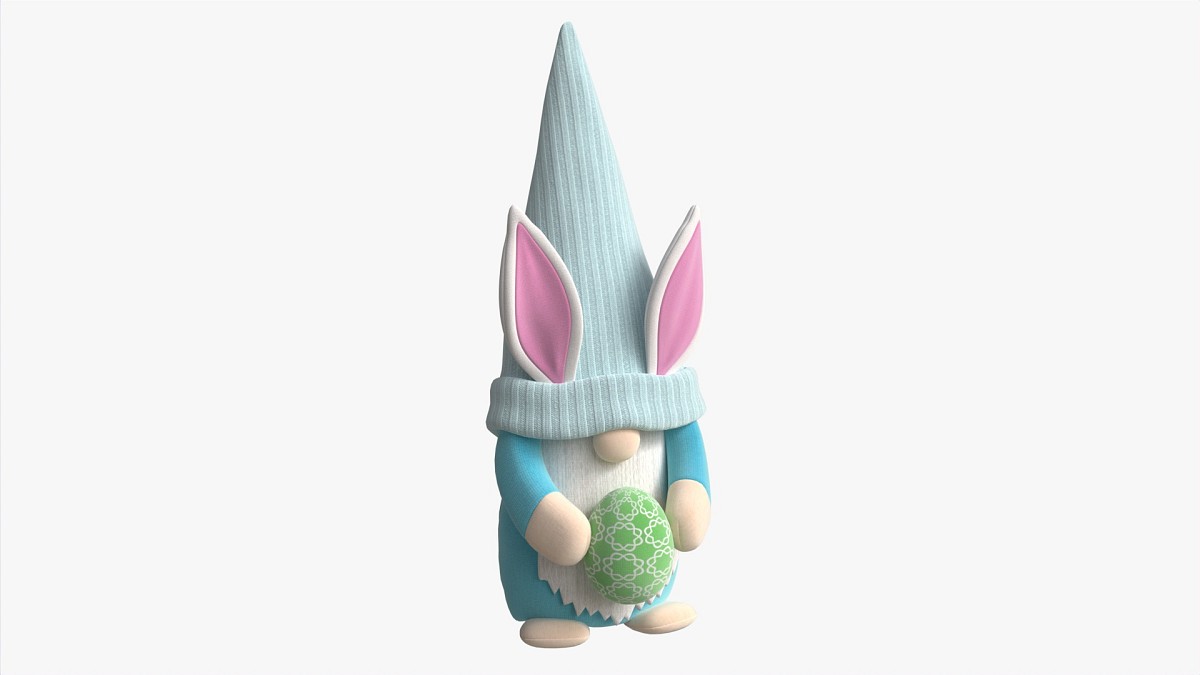 Easter Plush Doll Gnome With Egg 03