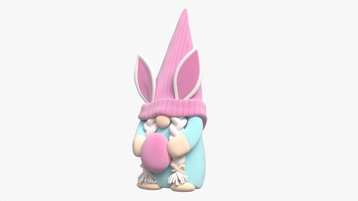 Easter Plush Doll Gnome With Egg 02