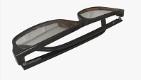 Modern Cat Eye-shaped glasses folded