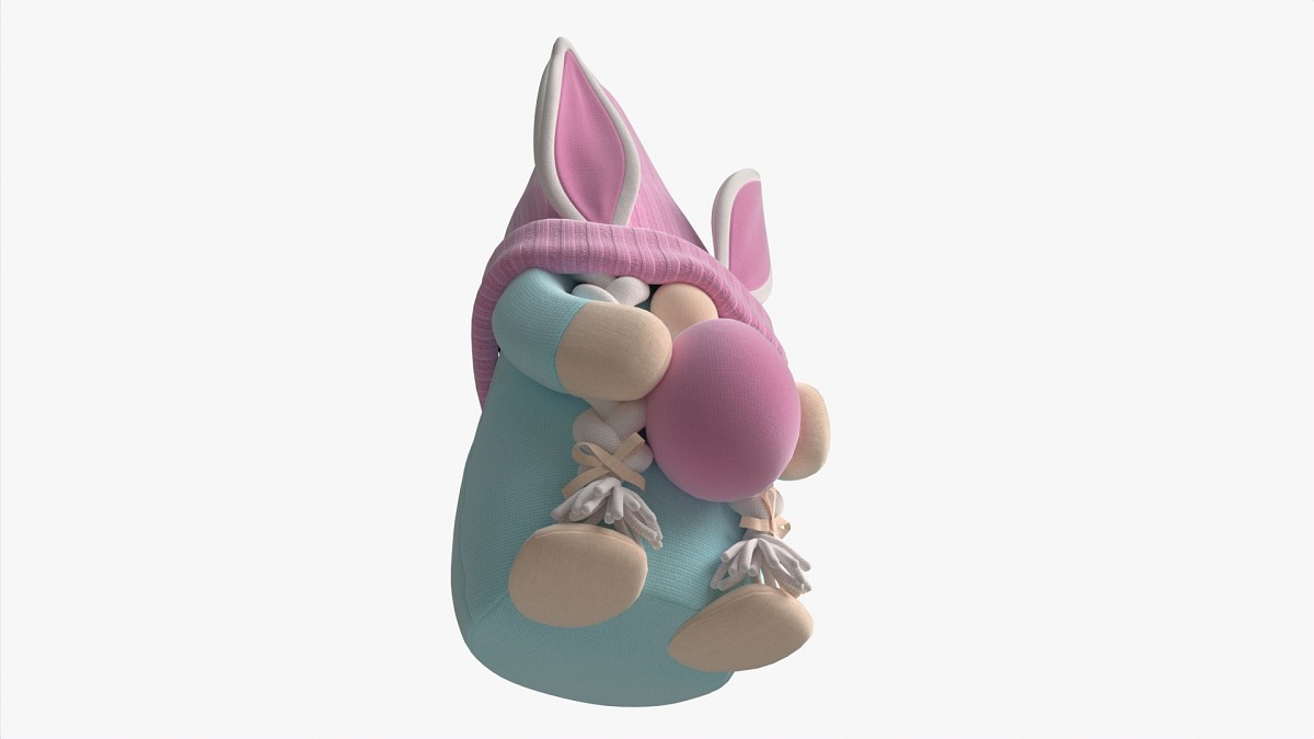 Easter Plush Doll Gnome With Egg 02