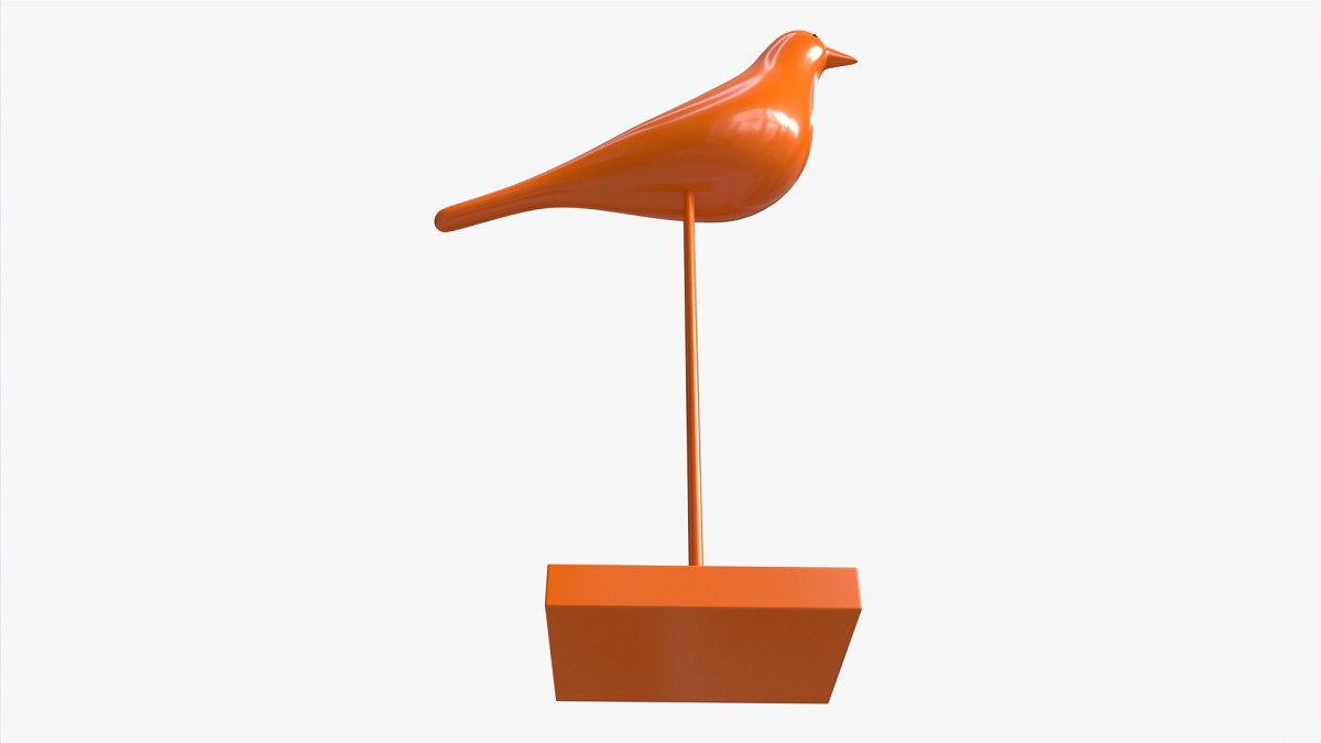 Abstract Ceramic Bird Figurine