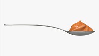 Metal Tea Spoon with Melted Caramel