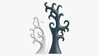 Abstract Tree Ceramic Figurine Set 06 v1
