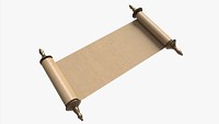 Ancient Scroll With Metal Rods blank 02
