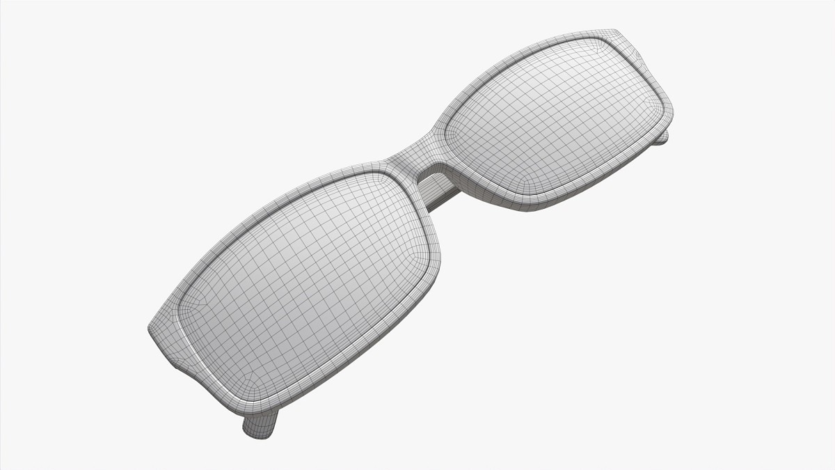 Modern Cat Eye-shaped glasses folded