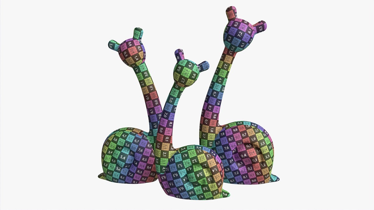 Abstract Animal Snail Ceramic Figurine Set
