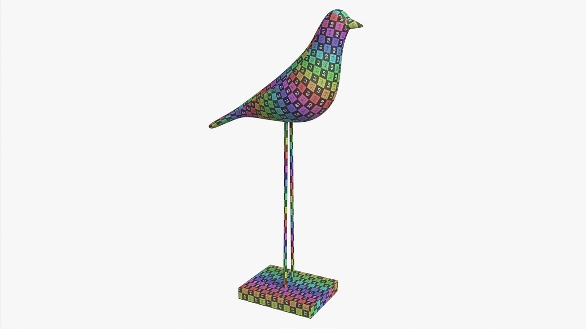 Abstract Ceramic Bird Figurine