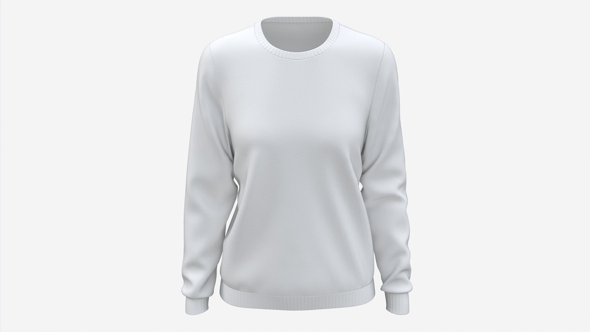 Sweatshirt for Women Mockup 01 White