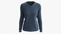 Sweatshirt for Women Mockup 02 Blue