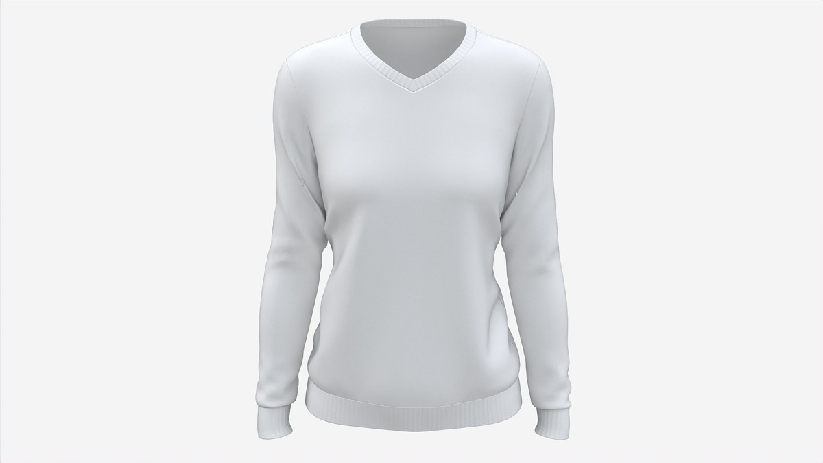 Sweatshirt for Women Mockup 02 White