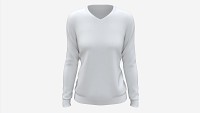Sweatshirt for Women Mockup 02 White