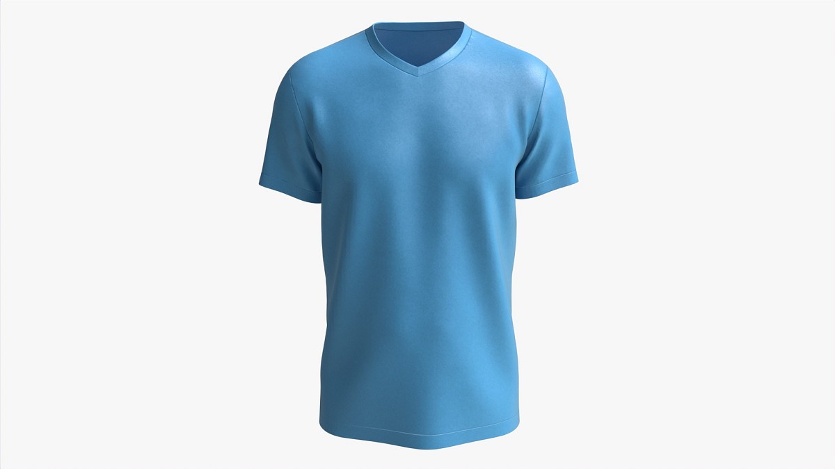 T-shirt for Men Mockup 02 Velvet Blue