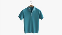 Short Sleeve Polo Shirt for Men Mockup 01 Hanging