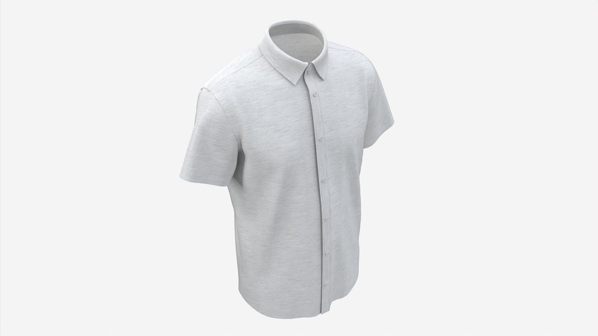 Short Sleeve Shirt for Men Mockup White