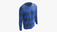 Sweatshirt for Men Mockup 01 Blue with Stripes