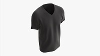 T-shirt for Men Mockup 03 Cotton Black