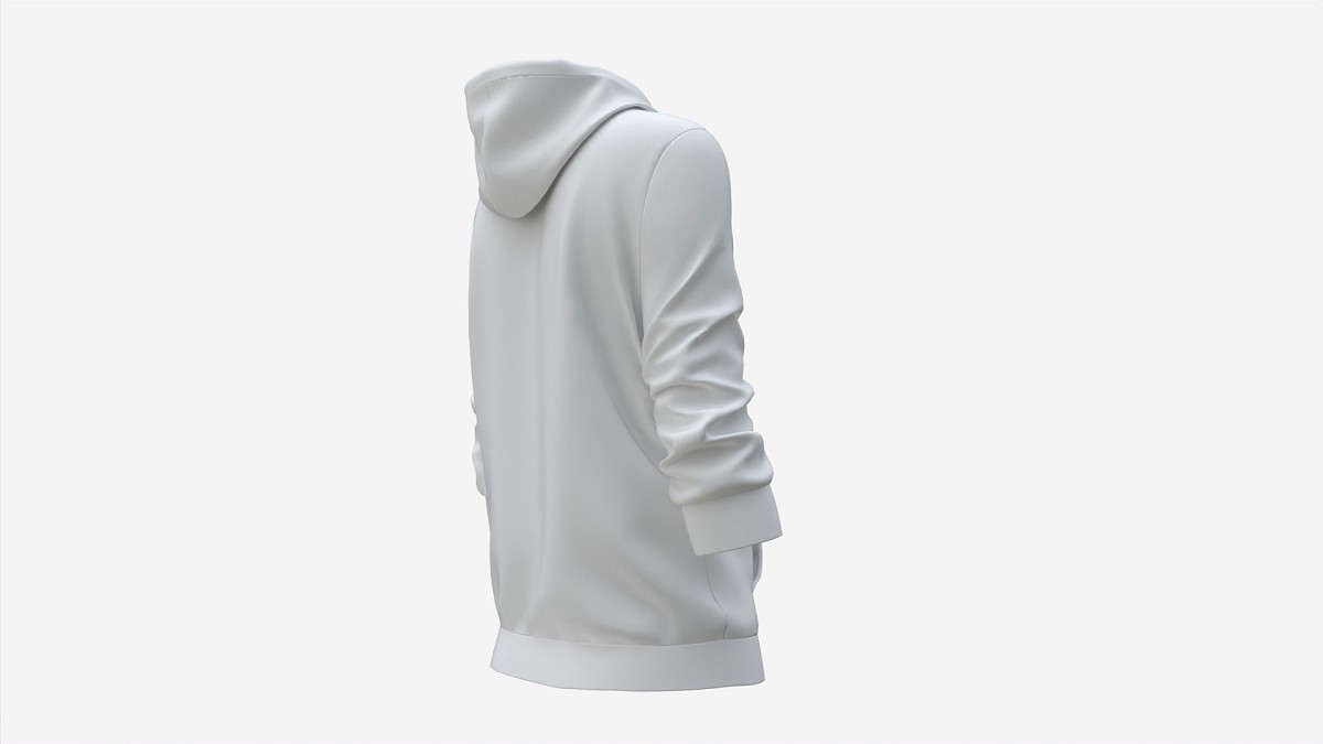 Hoodie with Pockets for Women Mockup 03 White
