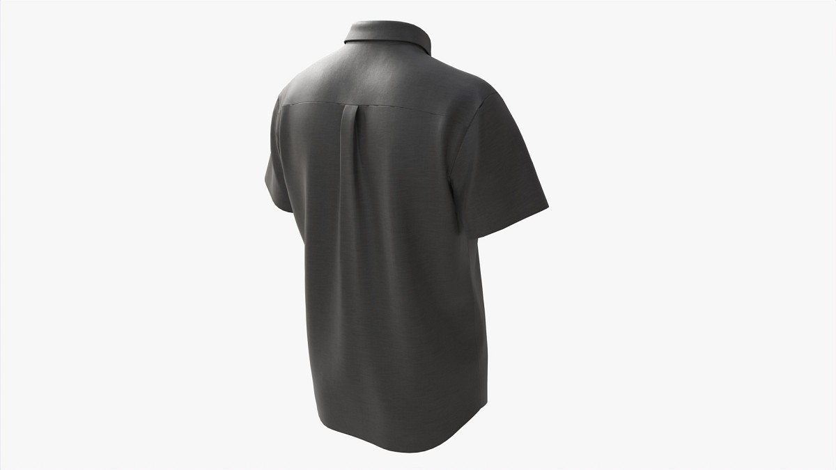 Short Sleeve Shirt for Men Mockup Black