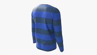 Sweatshirt for Men Mockup 01 Blue with Stripes