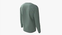 Sweatshirt for Men Mockup 02 Green square pattern
