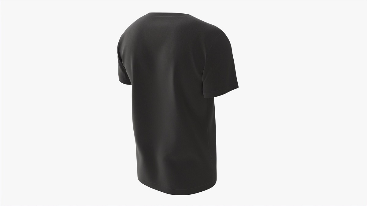 T-shirt for Men Mockup 01 Cotton Black