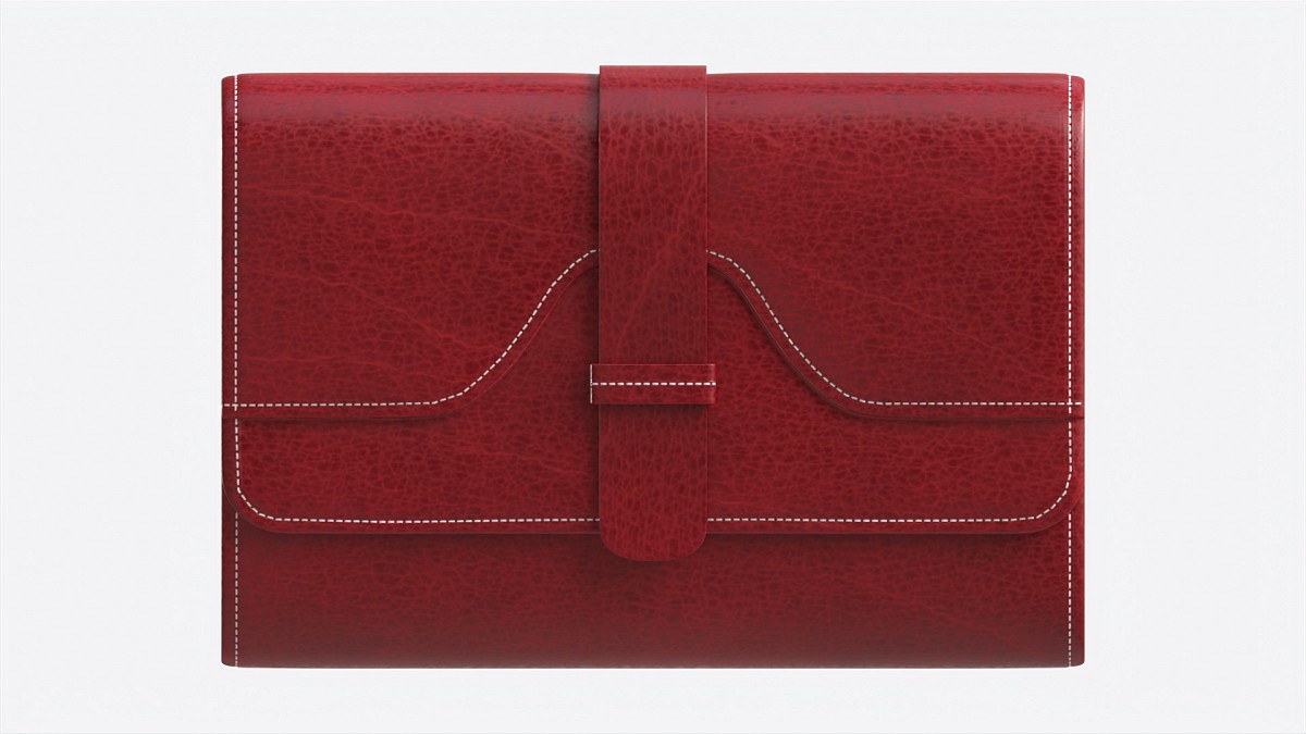 Leather Wallet for Women Red