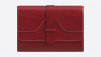 Leather Wallet for Women Red