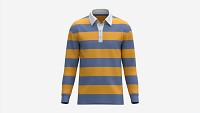 Long Sleeve Polo Shirt for Men Mockup 02 Colorful