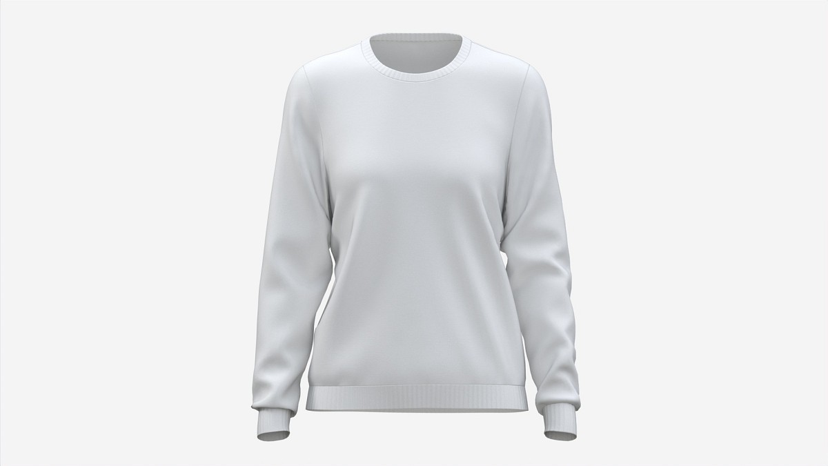 Sweatshirt for Women Mockup 01 White