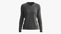 Sweatshirt for Women Mockup 02 Black