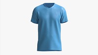 T-shirt for Men Mockup 02 Velvet Blue