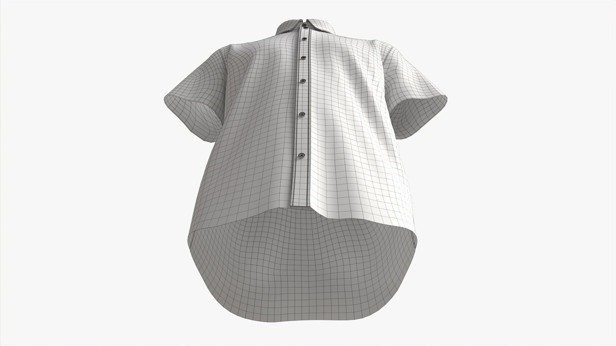 Short Sleeve Shirt for Men Mockup White
