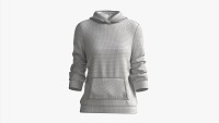 Hoodie with Pockets for Women Mockup 04 Orange