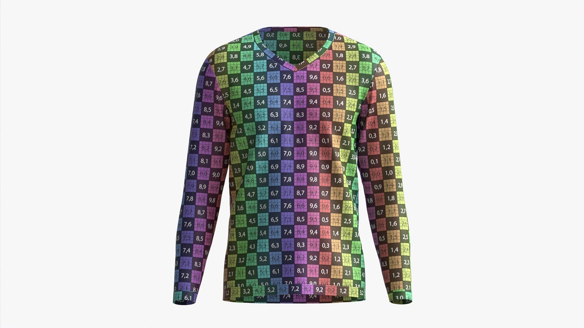 Sweatshirt for Men Mockup 02 Green square pattern