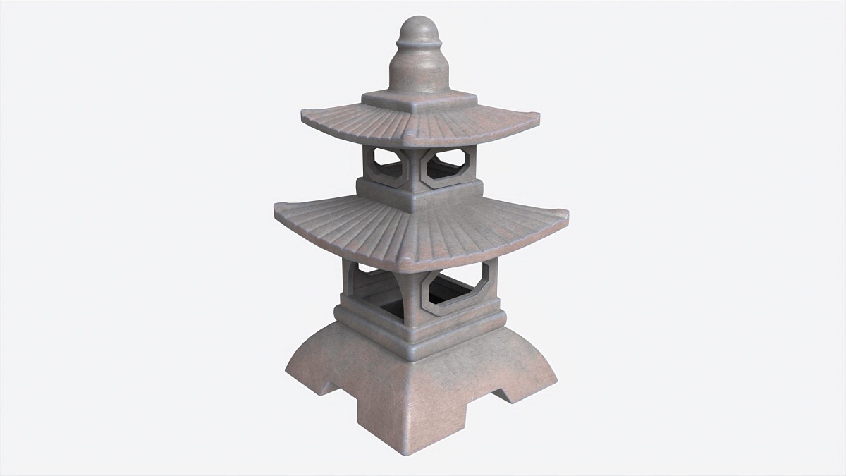 Japanese Stone Garden Lantern 01
