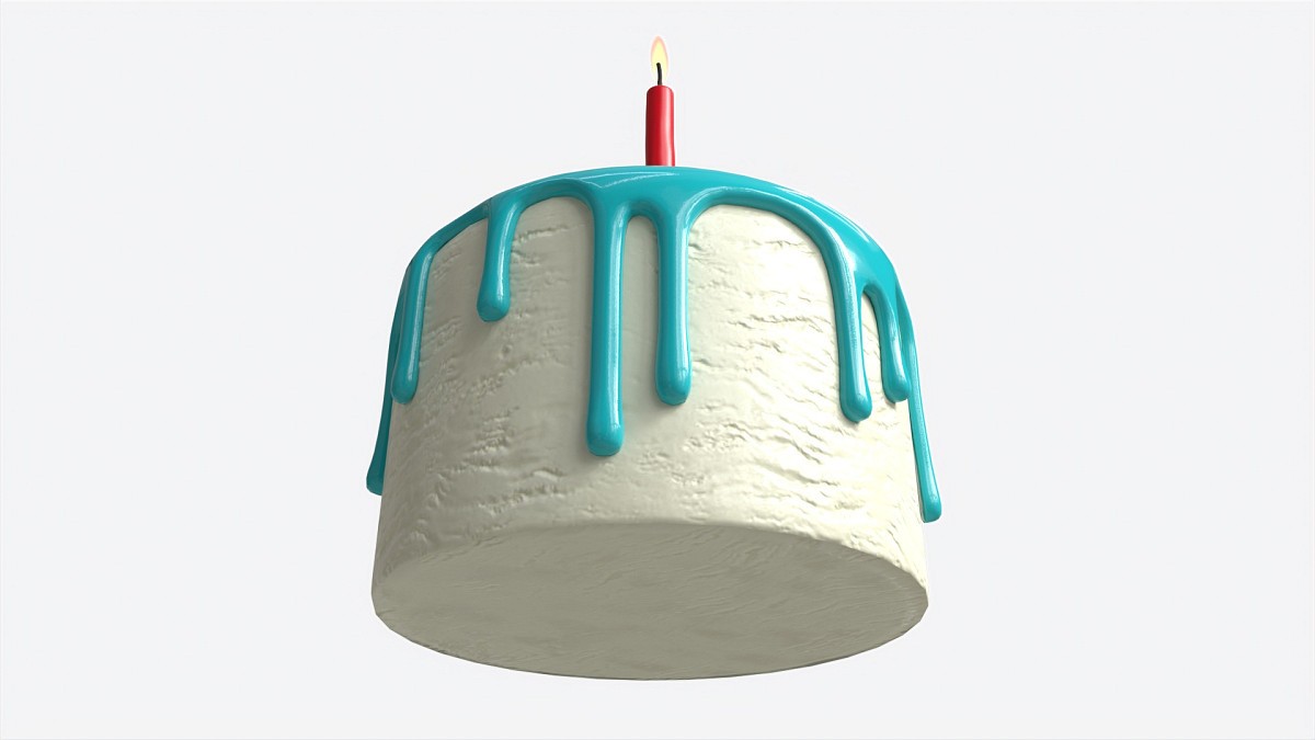 Birthday Cake With One Candle