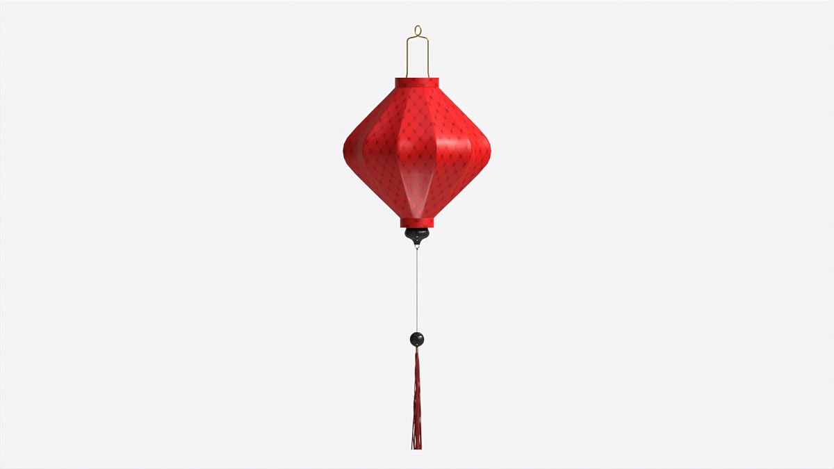 Oriental Traditional Hanging Silk Lantern 01