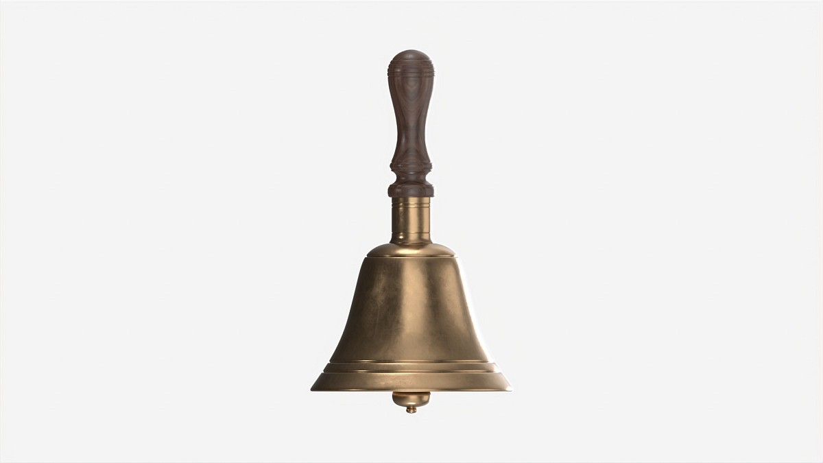 Old Brass School Hand Bell