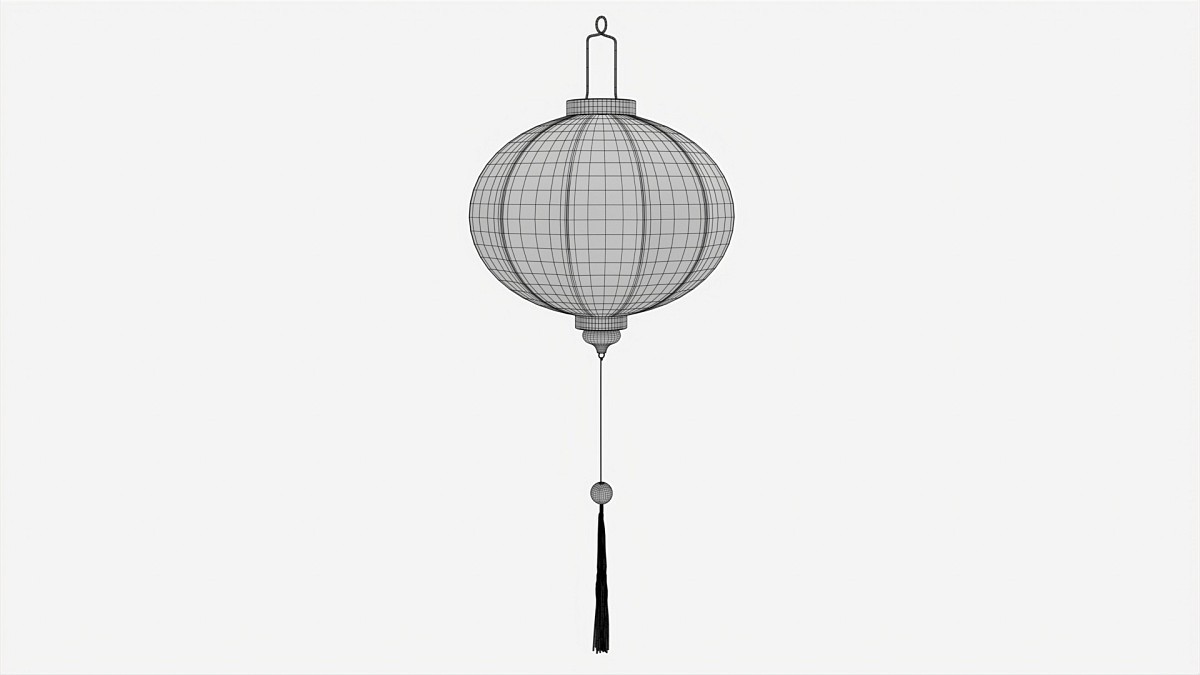 Oriental Traditional Hanging Silk Lantern 02