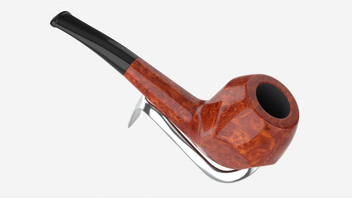 Smoking Pipe Half-bent Briar Wood 04
