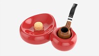 Smoking Pipe Ashtray with Holder 02
