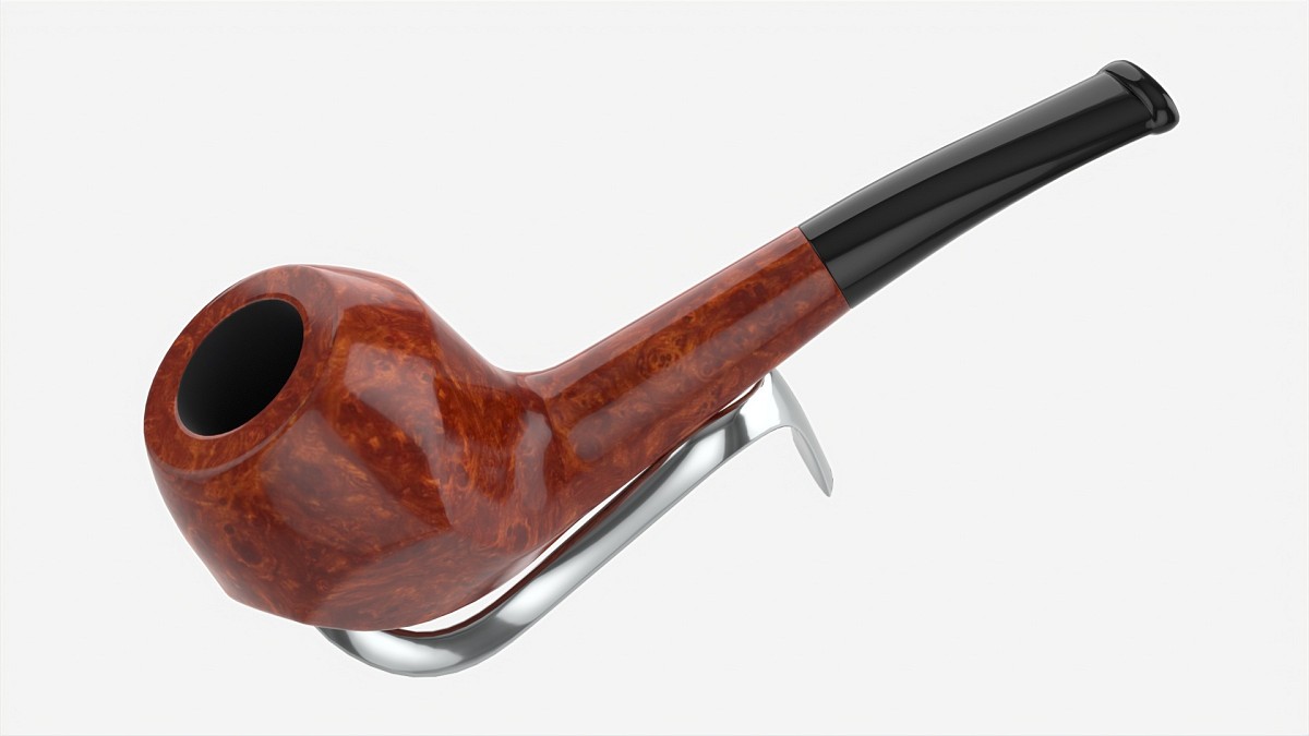 Smoking Pipe Half-bent Briar Wood 04