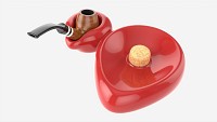 Smoking Pipe Ashtray with Holder 02