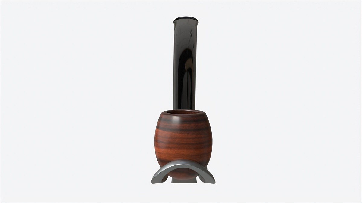 Smoking Pipe Long Briar Wood 01