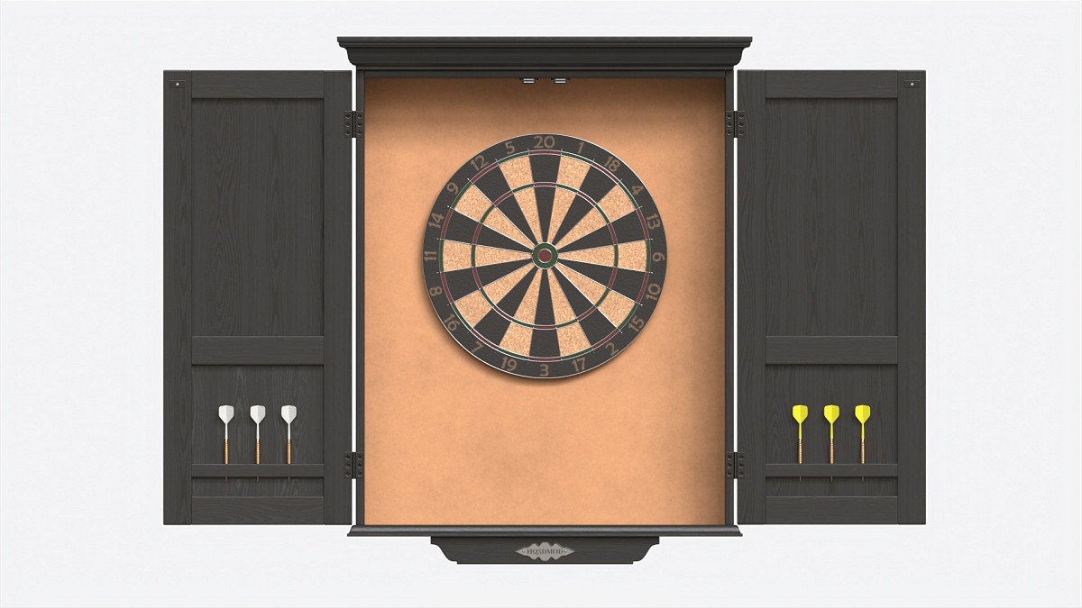 Dartboard Cabinet Classic Open