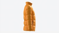 Quilted Jacket for Men Mockup Yellow