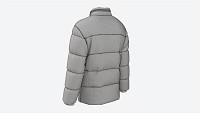 Quilted Jacket for Men Mockup Yellow