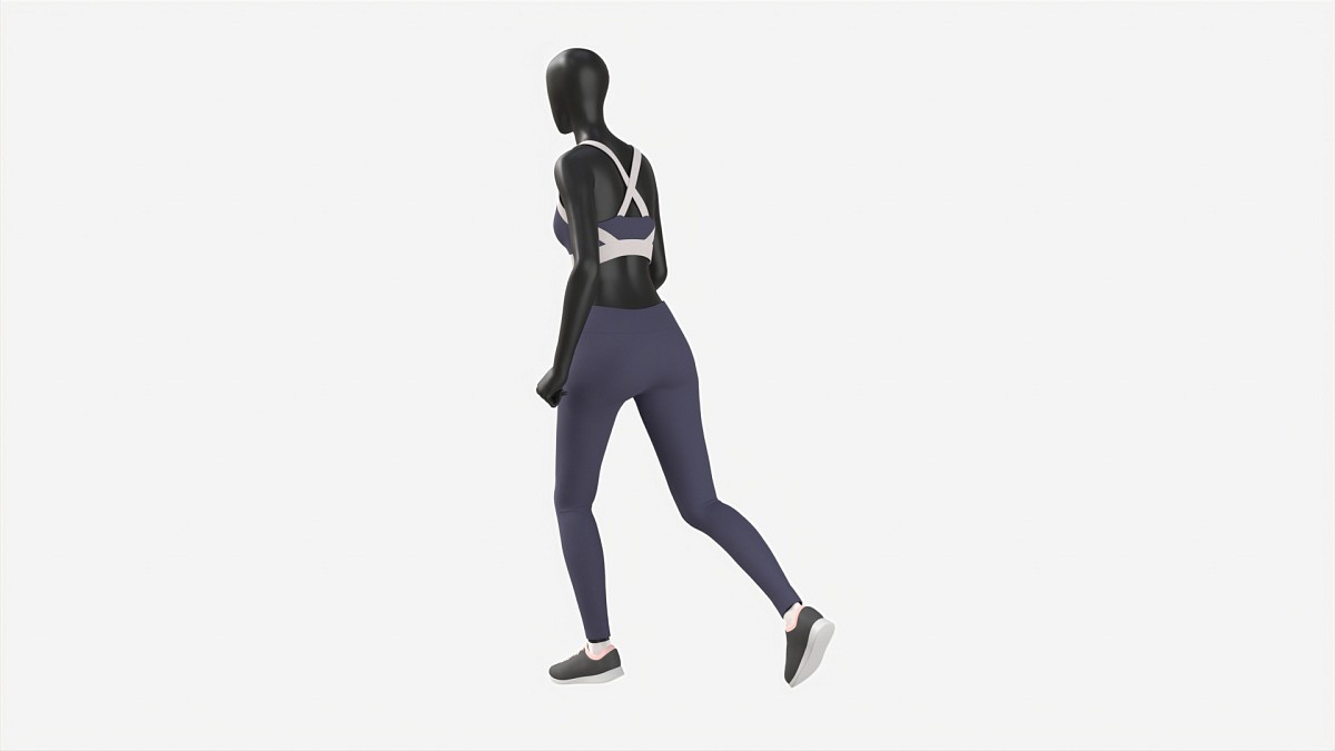 Female Mannequin in Sport Clothes in Action