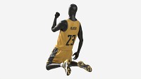 Male Mannequin in Basketball Uniform in Action 03
